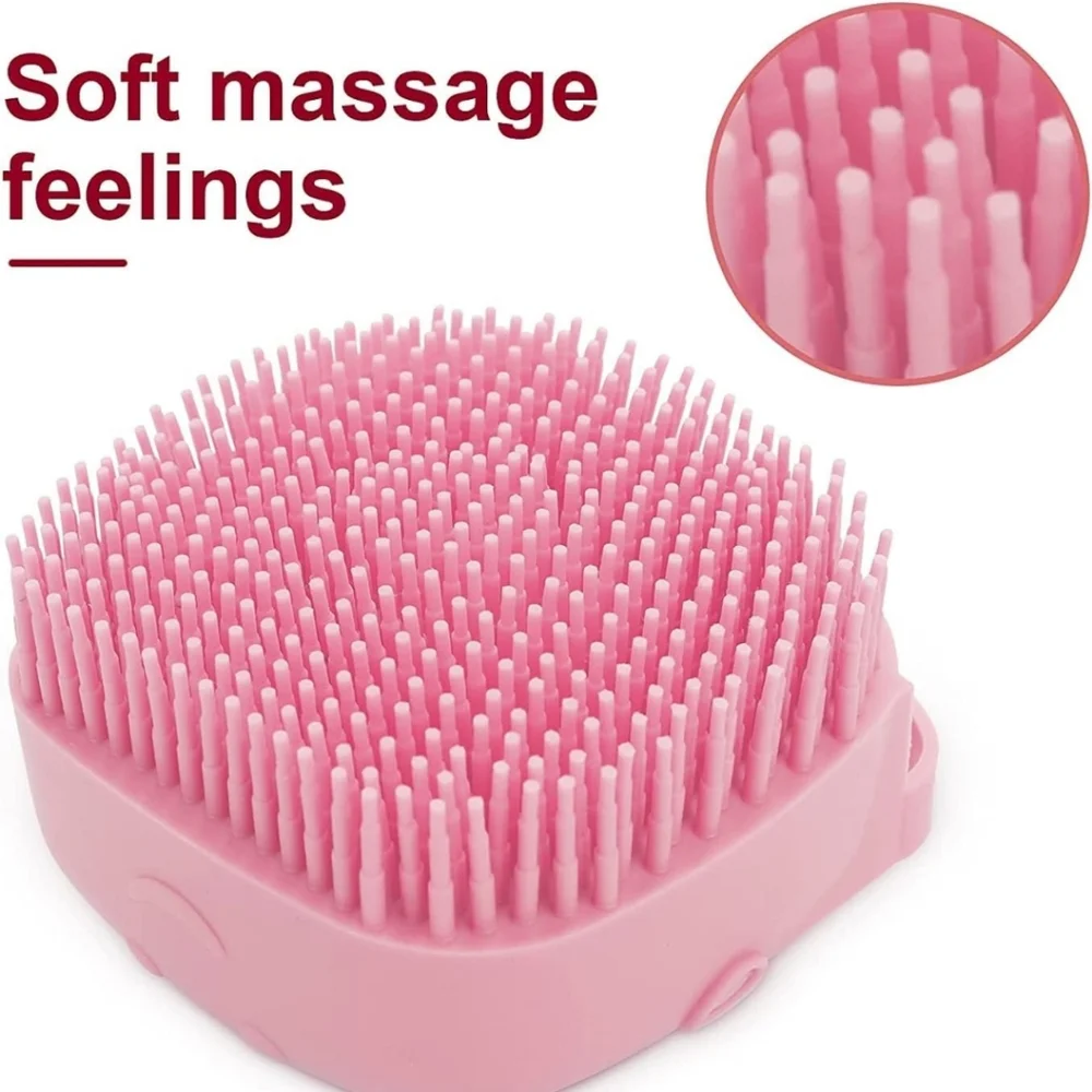 Dog Bath Brush Silicone (Pink)